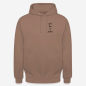 Preview: Vorderansicht eines mokka-farbenen HARD WORK ALWAYS PAYS OFF Hoodies